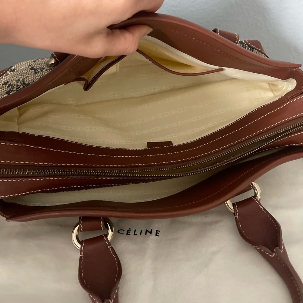 CELINE Ultra Rare Straw Raffia Macadam East West Panier Satchel Triomphe - Picture 8 of 12